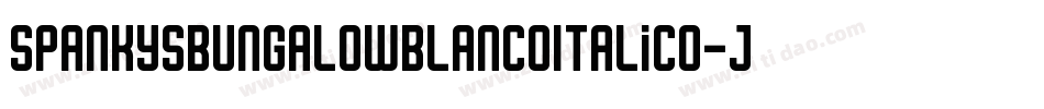 SpankysBungalowBlancoItalico-j9R9字体转换