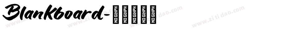 Blankboard字体转换
