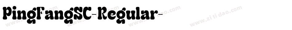 PingFangSC-Regu1ar字体转换