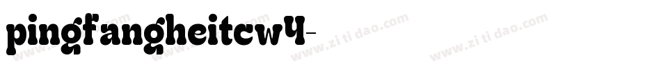 pingfangheitcw4字体转换