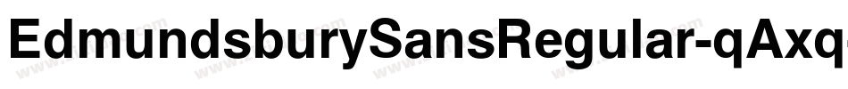 EdmundsburySansRegular-qAxq字体转换