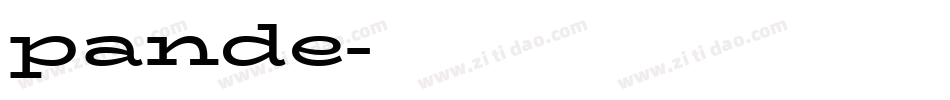 pande字体转换