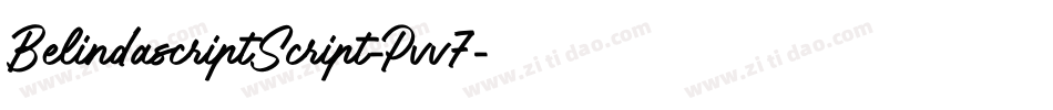 BelindascriptScript-Pvv7字体转换