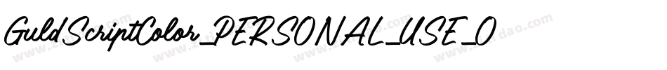 GuldScriptColor_PERSONAL_USE_ONLY字体转换