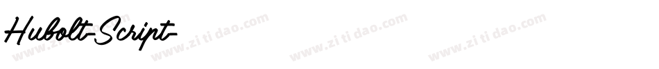 Hubolt-Script字体转换