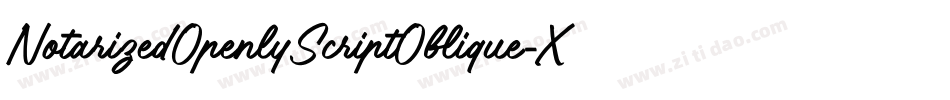 NotarizedOpenlyScriptOblique-XPzo字体转换