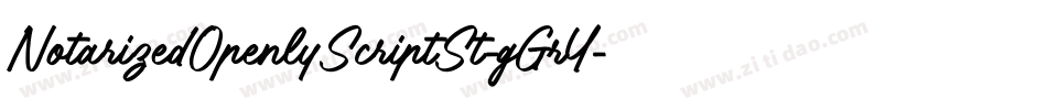 NotarizedOpenlyScriptSt-gGrY字体转换