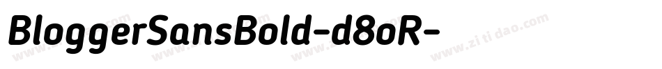 BloggerSansBold-d8oR字体转换