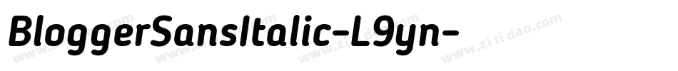 BloggerSansItalic-L9yn字体转换