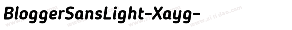 BloggerSansLight-Xayg字体转换