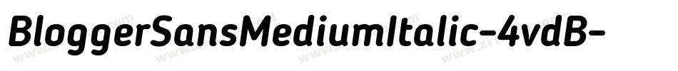 BloggerSansMediumItalic-4vdB字体转换
