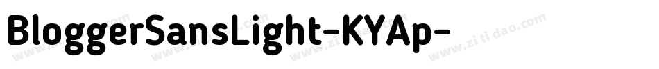 BloggerSansLight-KYAp字体转换