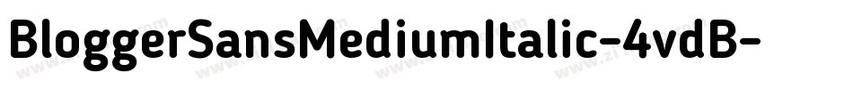 BloggerSansMediumItalic-4vdB字体转换