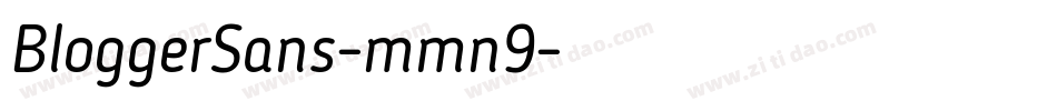 BloggerSans-mmn9字体转换