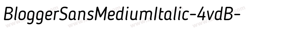 BloggerSansMediumItalic-4vdB字体转换