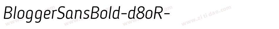 BloggerSansBold-d8oR字体转换
