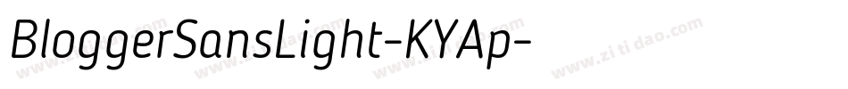 BloggerSansLight-KYAp字体转换