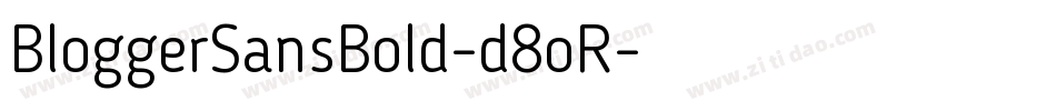 BloggerSansBold-d8oR字体转换