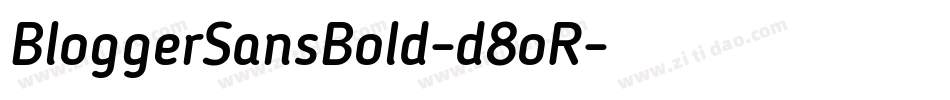 BloggerSansBold-d8oR字体转换