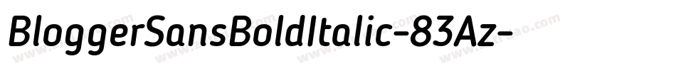 BloggerSansBoldItalic-83Az字体转换