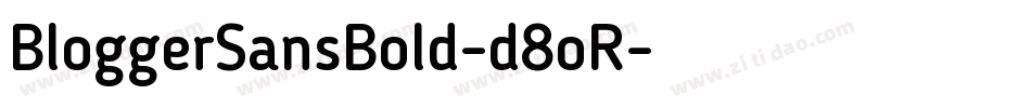 BloggerSansBold-d8oR字体转换