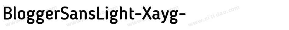 BloggerSansLight-Xayg字体转换