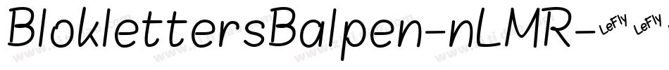 BloklettersBalpen-nLMR字体转换
