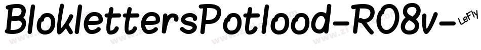 BloklettersPotlood-R08v字体转换
