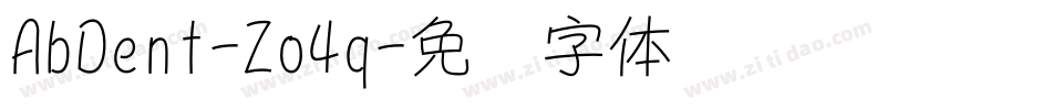 AbDent-Zo4q字体转换