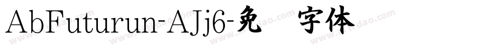AbFuturun-AJj6字体转换