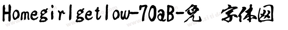 Homegirlgetlow-70aB字体转换