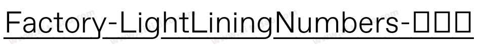Factory-LightLiningNumbers字体转换