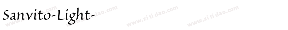 Sanvito-Light字体转换