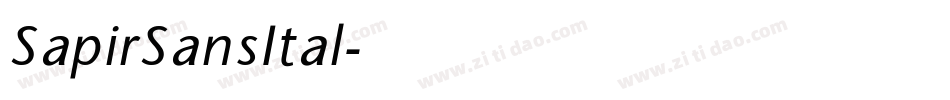 SapirSansItal字体转换