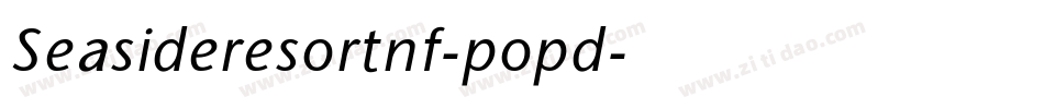 Seasideresortnf-popd字体转换