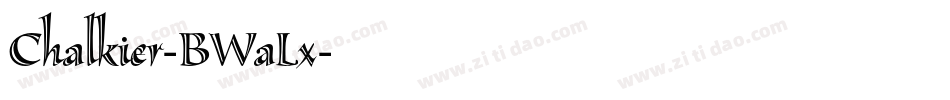 Chalkier-BWaLx字体转换