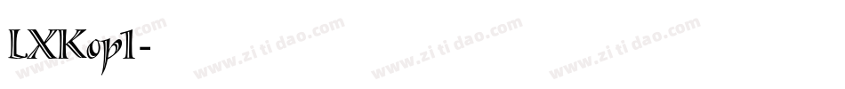 LXKop1字体转换