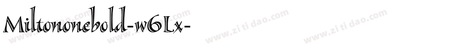 Miltononebold-w6Lx字体转换