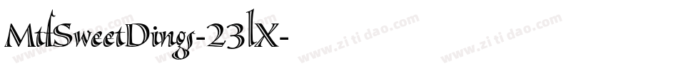 MtfSweetDings-23lX字体转换