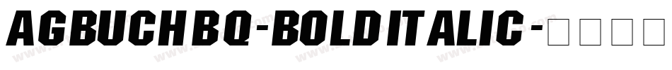 AGBuchBQ-BoldItalic字体转换