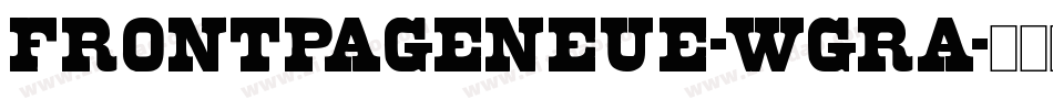FrontPageNeue-WGRA字体转换