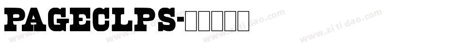 PAGECLPS字体转换