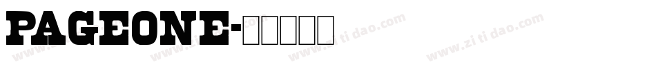 PAGEONE字体转换