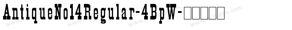 AntiqueNo14Regular-4BpW字体转换