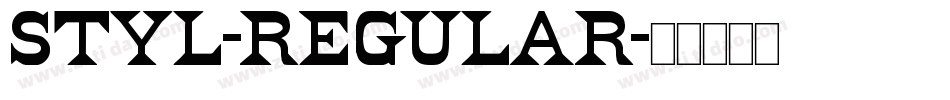Styl-Regular字体转换