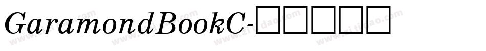 GaramondBookC字体转换