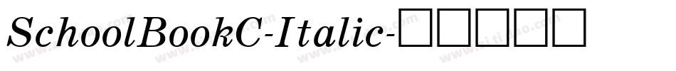 SchoolBookC-Italic字体转换