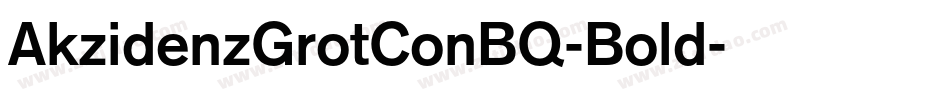 AkzidenzGrotConBQ-Bold字体转换