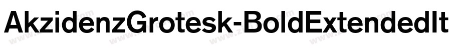 AkzidenzGrotesk-BoldExtendedItalic字体转换