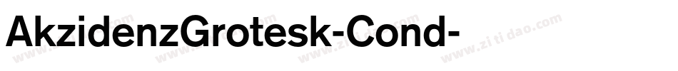 AkzidenzGrotesk-Cond字体转换